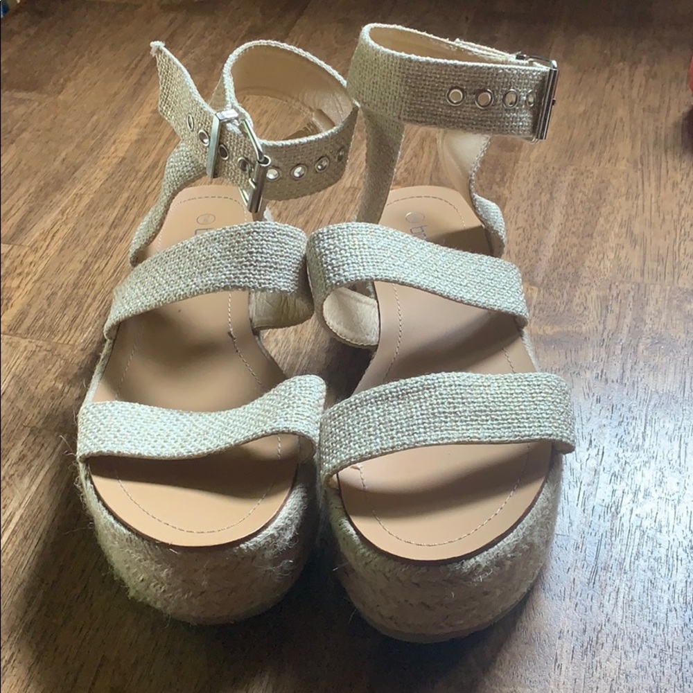 Boohoo flat form espadrille sandals